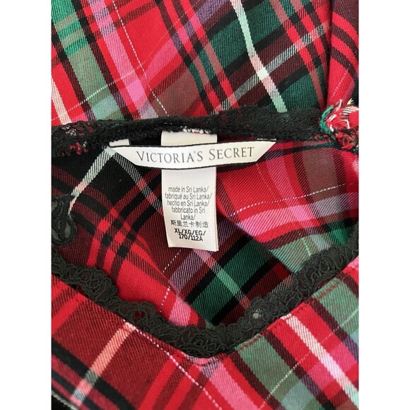 Victoria’s Secret Red Plaid Sleep Dress Holiday Size XL EUC - Picture 8 of 8